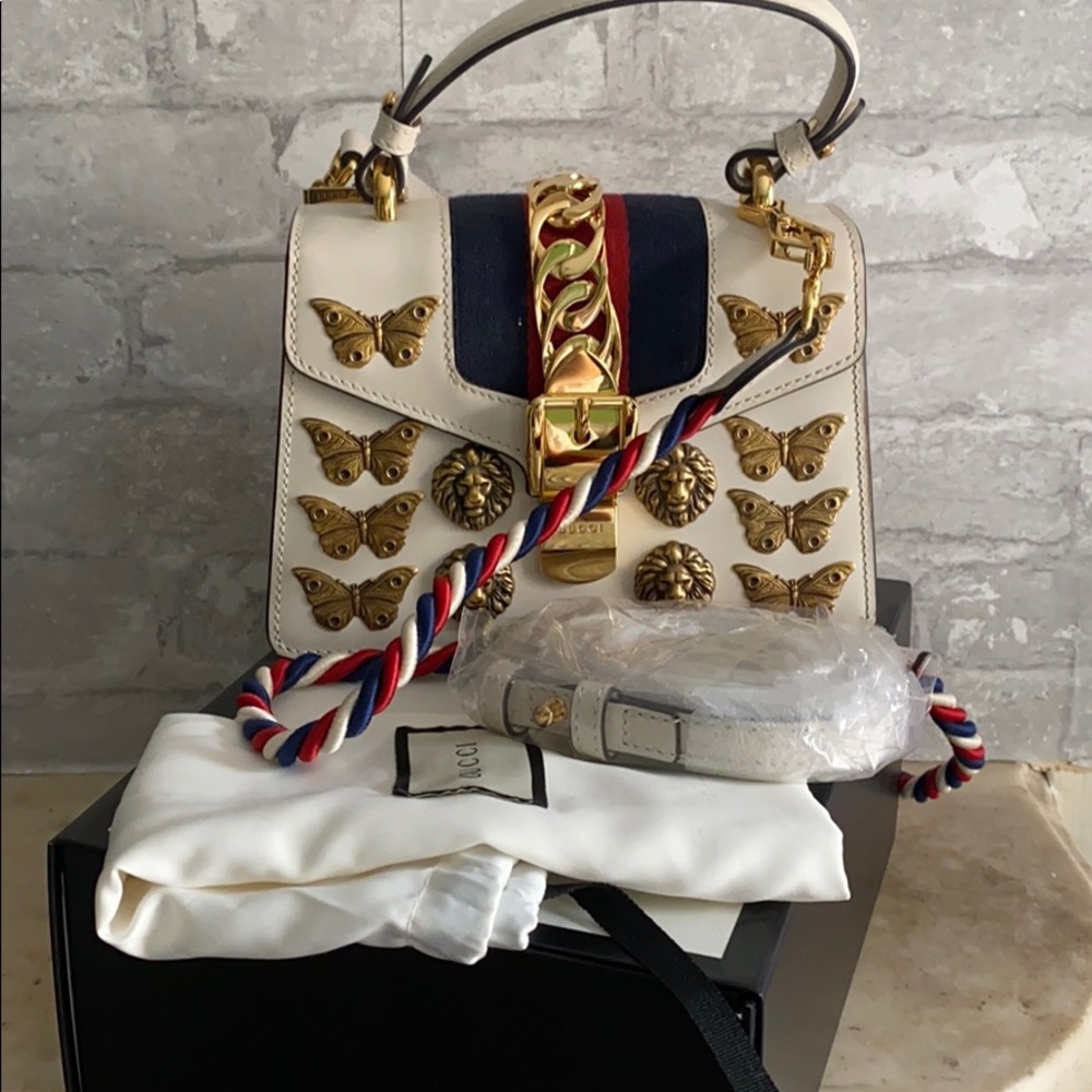 Sylvie Anima Studs Mini Bag White